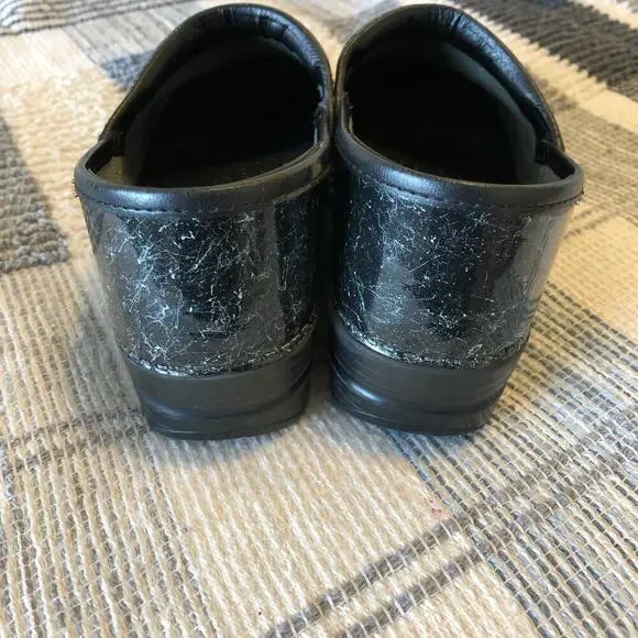 Dansko Womens Splatter Paint Shoes Sz 8 Black Comfy Work Teacher Comfy Casual - Picture 3 of 11